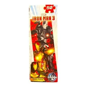 50~Pcs Marvel Avengers Assemble  Tower Puzzle Iron Man Capt America  5” X 18.8”